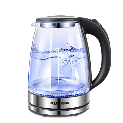 奥克斯(AUX)电水壶家用全自动高硼硅玻璃电热水壶煮茶器泡茶烧开水壶1.8升容量