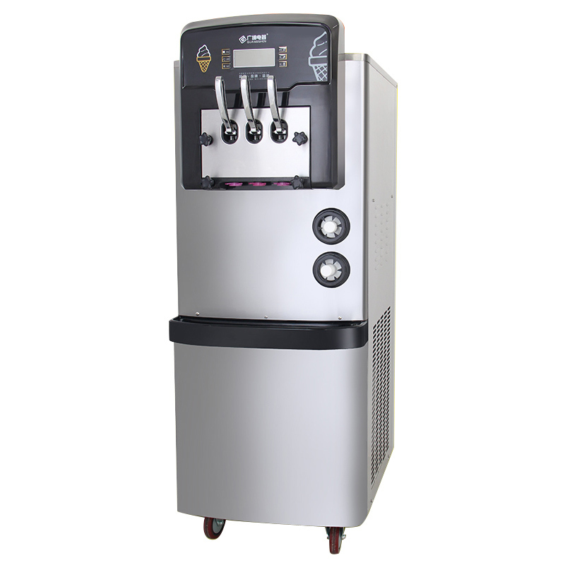 广绅冰淇淋机商用 全自动雪糕机 甜筒机 双压机 商用冰激凌机器