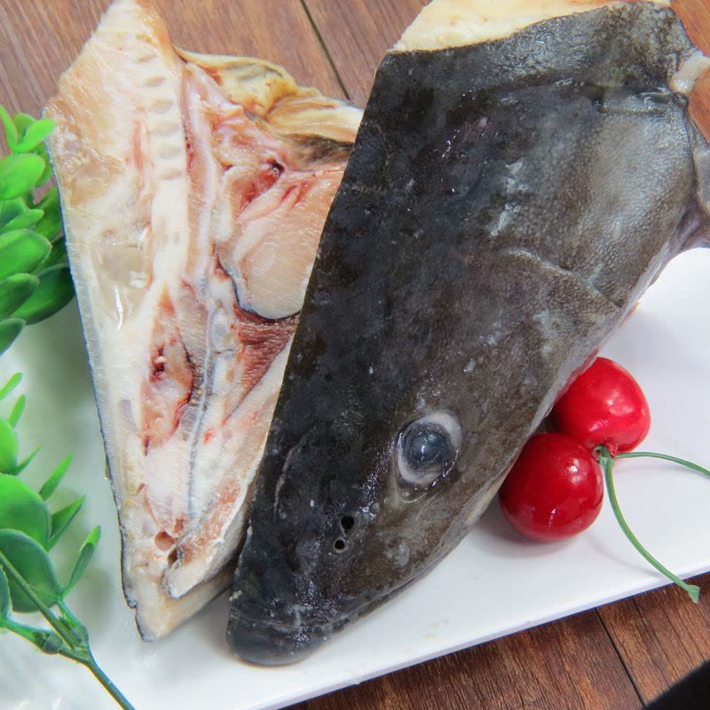 渔鼎鲜黑鳕鱼头500-700克个阿拉斯加裸盖鱼进口新鲜冷冻鱼类海鲜水产图片