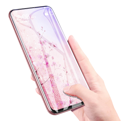 [送手机壳]轻万适用vivos1钢化膜全屏玻璃贴膜紫光全屏手机保护膜