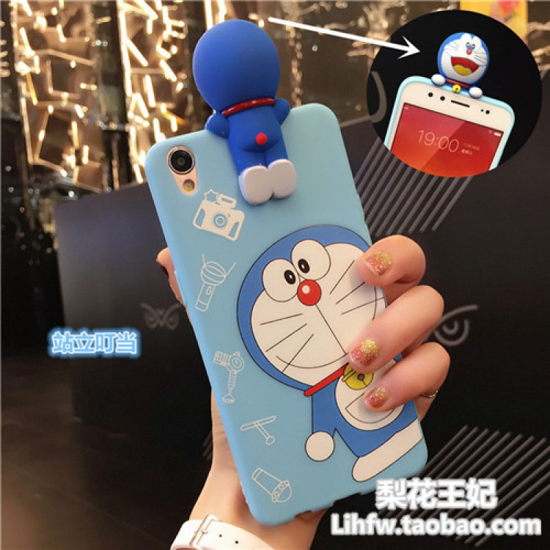 叮当猫oppor9s手机壳卡通可爱r9plus保护套软胶全包创意日韩女款定制