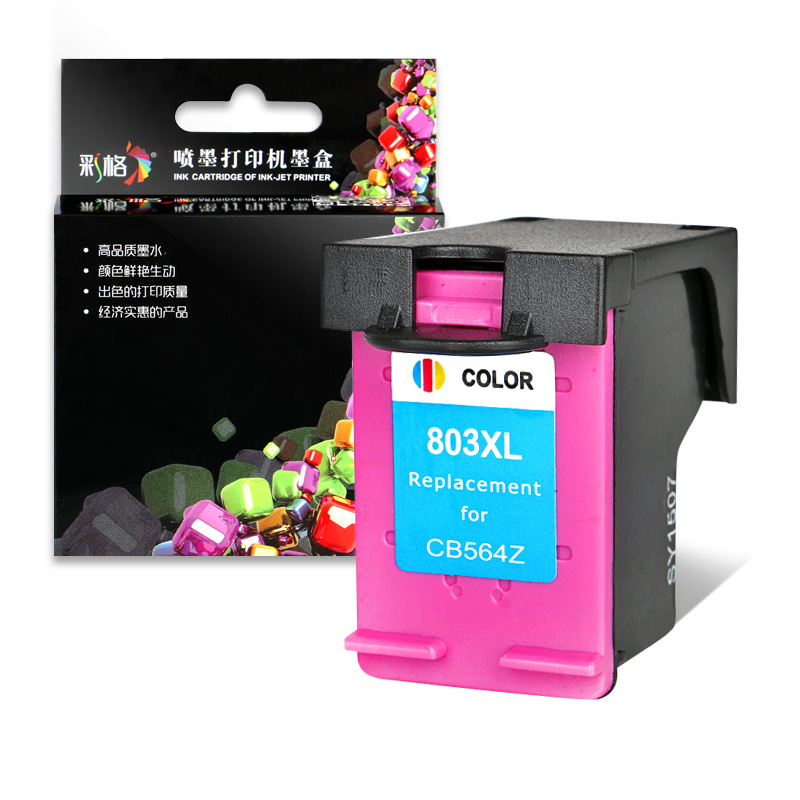 彩格兼容惠普HP803墨盒 DeskJet HP1111 HP2131 HP2132 HP1112打印机彩色墨盒