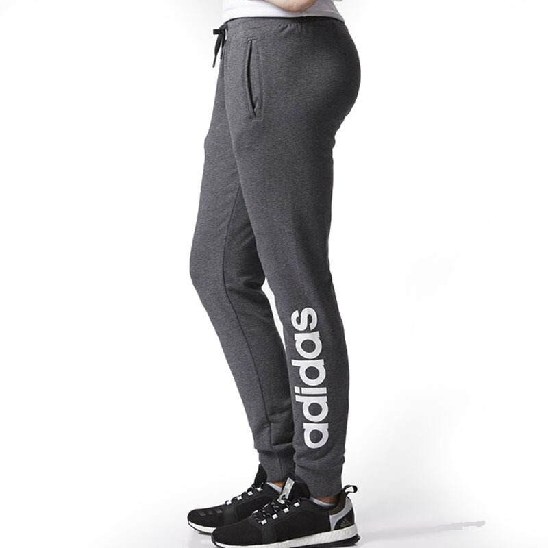 Adidas阿迪达斯女裤2017冬新款运动裤休闲收腿小脚显瘦针织透气长裤DFCF3783