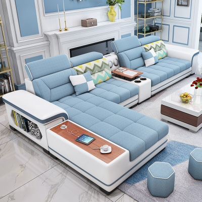 定制新款布艺沙发现代简约阿斯卡利大小户型客厅家具套装组合贵妃款科技布沙发