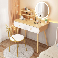 梳妆台现代卧室小户型阿斯卡利收纳柜一体北欧小型化妆桌子