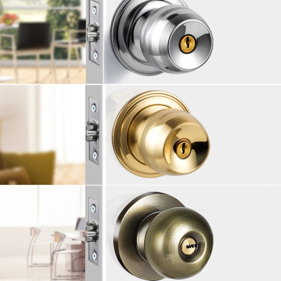 阿斯卡利(ASCARI)门锁家用型球形锁室内卧室卫生间锁具老式房门木门不锈钢圆锁