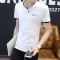 902新款2017新款夏装男士短袖T恤韩版修身V领体恤青年男装白色半袖上衣服定制