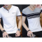 902新款2017新款夏装男士短袖T恤韩版修身V领体恤青年男装白色半袖上衣服定制