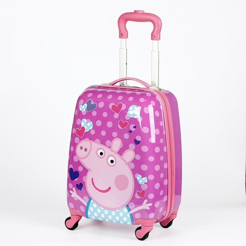 qma新款小猪佩奇儿童拉杆箱卡通旅行箱万向轮学生行李箱书包拉箱18寸韩版定制图片