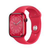 2022年新款 苹果 Apple Watch Series 8 GPS版 41mm 红色 铝金属表壳 运动型表带 41毫米 S8手表