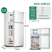 洛滑双门小冰箱家用小型租房宿舍冷藏冷冻二人中型电冰箱_双门122标准款
