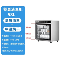 洛滑消毒碗柜商用家用厨房小型碗筷餐具餐厅单门臭氧消毒柜_58L长420mmx宽340mmx高530mmR8-单_喷漆箱体