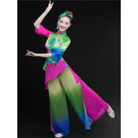 闪电客秧歌服演出服女2022新款古典舞民族扇子舞蹈服装中老年广场舞套装