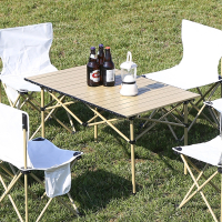 闪电客户外可折叠桌野外便携式小桌子摆摊蛋卷桌长方形野餐露营桌椅套装