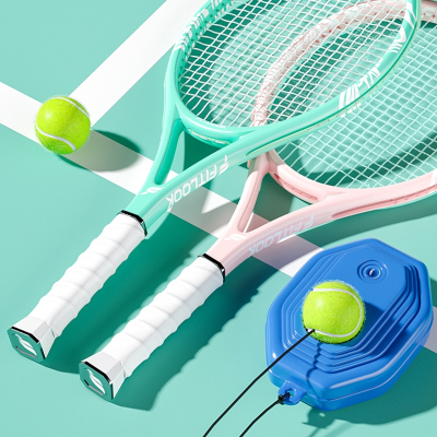 妖怪网球训练器单人打带线回弹碳素双人网球拍成人一个人玩