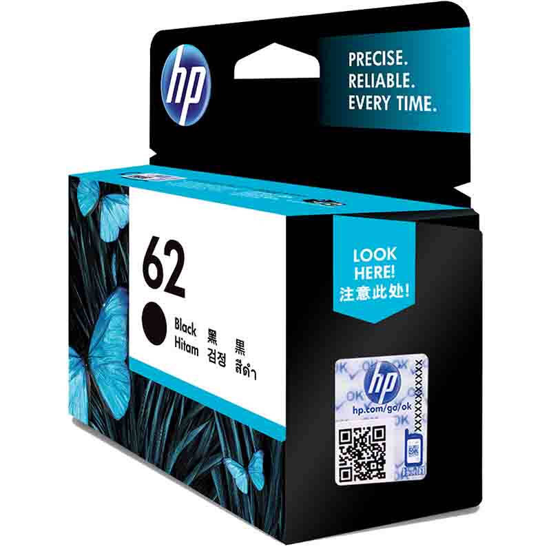 惠普(HP)C2P04AA 62 黑色墨盒 (适用OfficeJet 200 258 便携式移动打印机)高清大图
