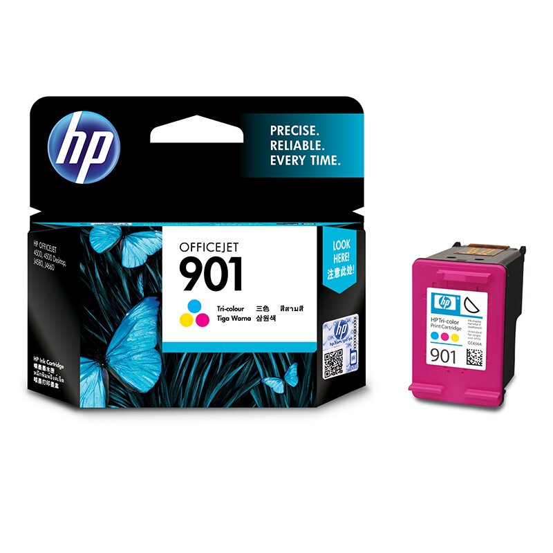 惠普(HP)CC653AA 901 黑色彩色墨盒套装(适用Officejet 4500 J4580 J4660)