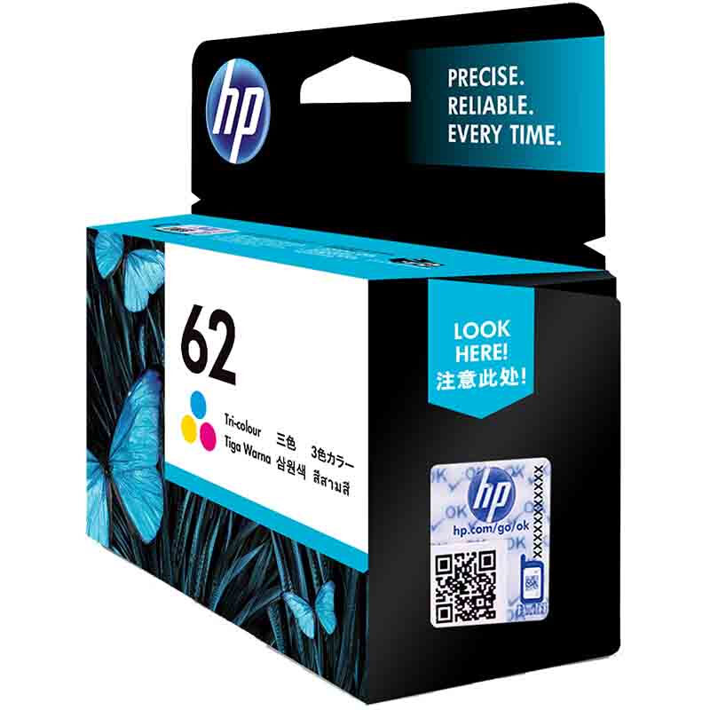 惠普(HP)C2P06AA 62 彩色墨盒 (适用OfficeJet 200 258 便携式移动打印机)