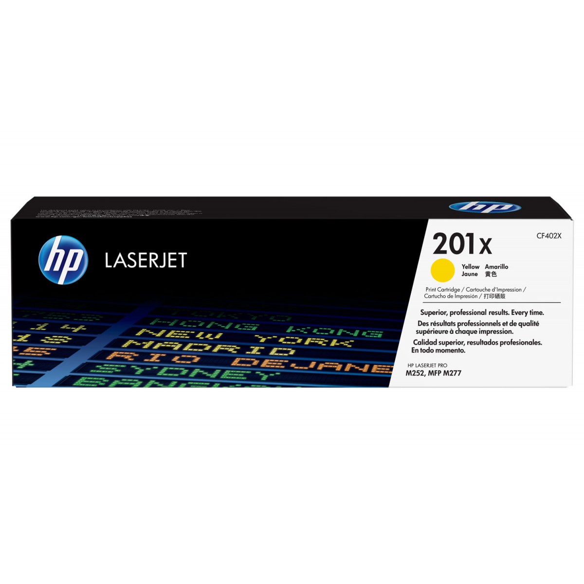 惠普（HP）CF402X 201X 高容黄色硒鼓(适用LaserJet M252dw/n M274n M277dw/n) 【CF402X(201X)/黄色2300页】