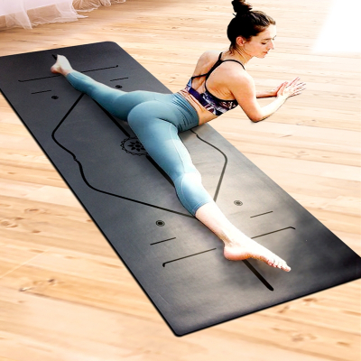 闪电客瑜伽垫橡胶pu女初学者瑜珈男士健身加厚家用地垫