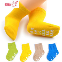 宝宝防滑袜子夏季婴儿地板袜0-1-3女儿童无骨学步中筒 费琳
