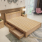 卡米蒂 简约现代卧室床经济型实木床双人床1.5 1.8米单人床1.2现代简约松木家具床 卧室家具