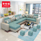莱柯檑 沙发 布艺沙发现代简约U型沙发组合大户型布艺沙发客厅整装转角沙发 木质