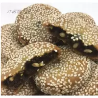 松子枣泥麻饼芝麻饼江苏无锡苏州土特产小吃糕点500g 松子葱油味