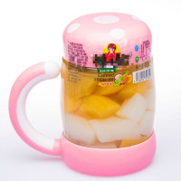 可爱网红玻璃水杯罐头新鲜水果黄桃罐头休闲食品柠檬罐头橘子梨 [420克]4瓶山楂
