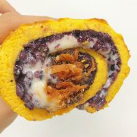 酥松紫米虎皮蛋糕卷340g手工短保糕点早餐零食网红食品