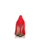 Tata/他她女鞋红色布面尖头桃心鞋跟形状细高跟婚鞋超高跟(>8厘米)浅口女鞋女士低帮鞋婚鞋FZ9QBAQ8