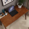 老故居全实木笔记本电脑桌家用写字台书架带抽屉办公桌书桌