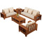 老故居 实木沙发 现代中式家具全实木木质客厅沙发1+2+3组合木沙发