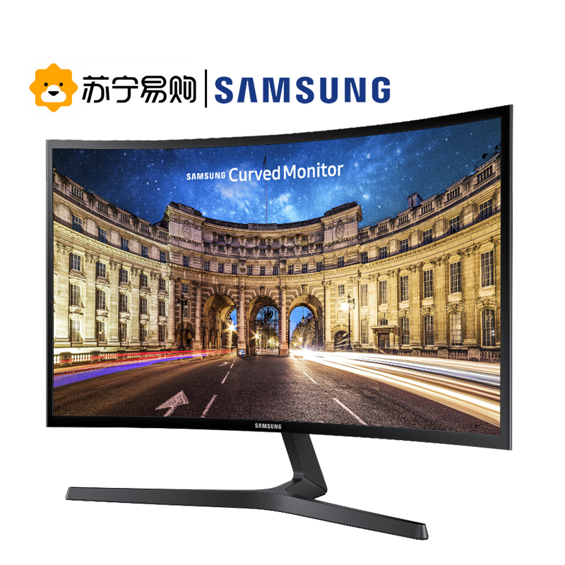 三星（SAMSUNG） 23.5英寸1800R 震撼曲率爱眼低蓝光曲面显示器C24F396FHC