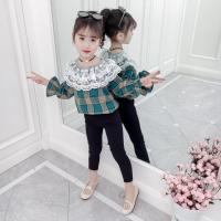 女童衬衫长袖2020新款秋春装洋气儿童韩版小女孩格子衬衣娃娃上衣 莎丞