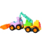 贝恩施beiens 回力工程车8324 惯性工程车(6个装) 儿童玩具惯性车挖掘机3-6岁 沙滩推土铲车滑行车 益智塑料