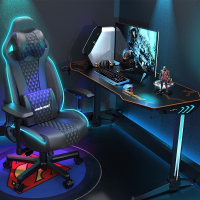 电竞桌椅一体座舱超大碳纤维游戏电脑台式桌套装猎豹战士