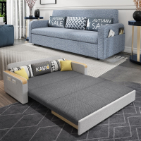 沙发床阿斯卡利小户型可折叠双人1.8_客厅多功能坐卧两用经济型伸缩单床铁
