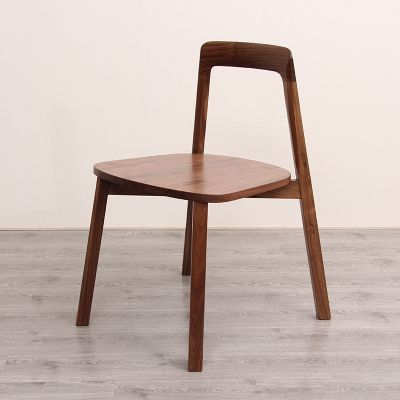 北美黑胡桃餐椅阿斯卡利家用北欧日式现代简约设计师餐厅椅家具