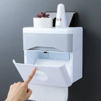 则所放纸盒厕所纸巾盒阿斯卡利卫生间免打孔手纸盒卫生纸置物架卷纸筒