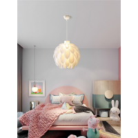 北欧卧室灯现代简约个性创意吊灯温馨时尚阿斯卡利(ASCARI)儿童公主房白色松果灯具
