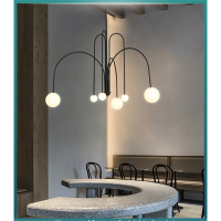 北欧ins网红吊灯复古工业风创意个性灯阿斯卡利客厅餐厅卧室魔豆吊灯