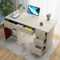 电脑桌台式阿斯卡利家用一体书桌简约写字桌学习带抽屉办公卧室书房写字桌