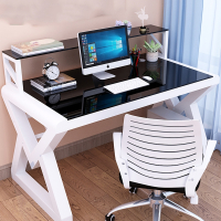 电脑台式桌阿斯卡利钢化玻璃简约现代卧室家用桌子简易办公学生写字台书桌