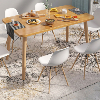 北欧餐桌古达小户型简约小桌子木腿饭桌圆桌客厅家用餐桌椅组合