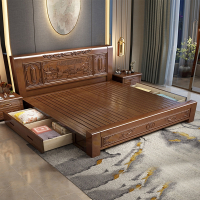 古达木床现代简约1.8米双人床新中式1.5m经济型单人主卧床