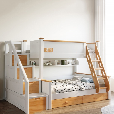 古达木高低床 木儿童上下床子母床多功能成年大人上下铺组合木床