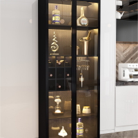 古达玻璃酒柜展示柜现代简约客厅靠墙轻奢小酒柜手办柜储物柜定制