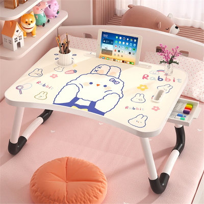 卡通床上小桌子古达折叠电脑书桌学生儿童卧室宿舍上铺学习小桌板懒人