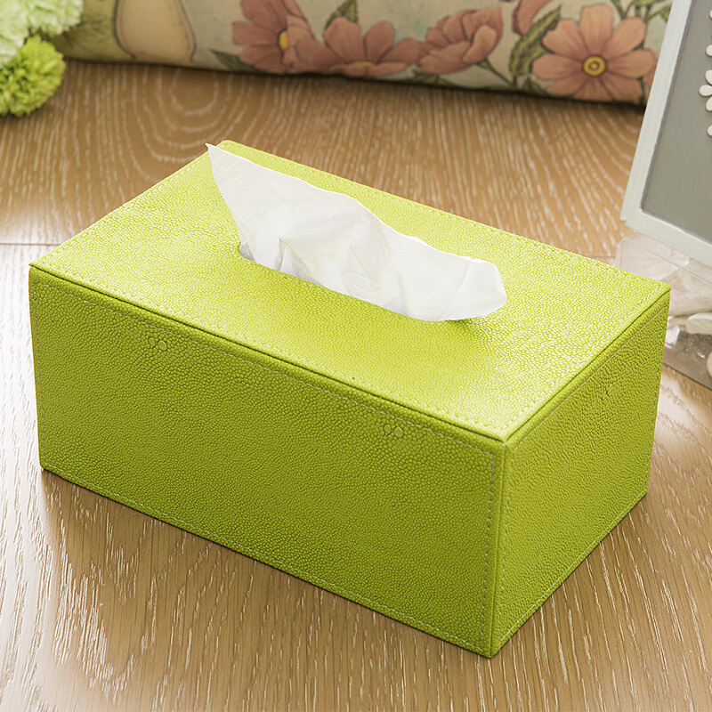 创意简约家用皮革纸巾盒客厅欧式长方形桌面收纳盒车用餐巾抽纸盒都市诱惑
